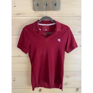 Express Mens Fitted Short Sleeve Polo Red